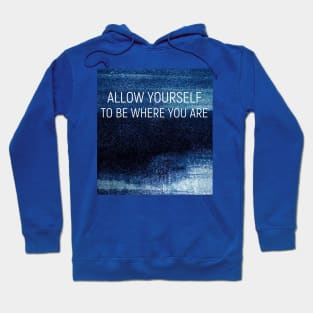 Allow yourself to be where your are Hoodie